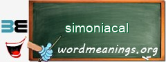 WordMeaning blackboard for simoniacal